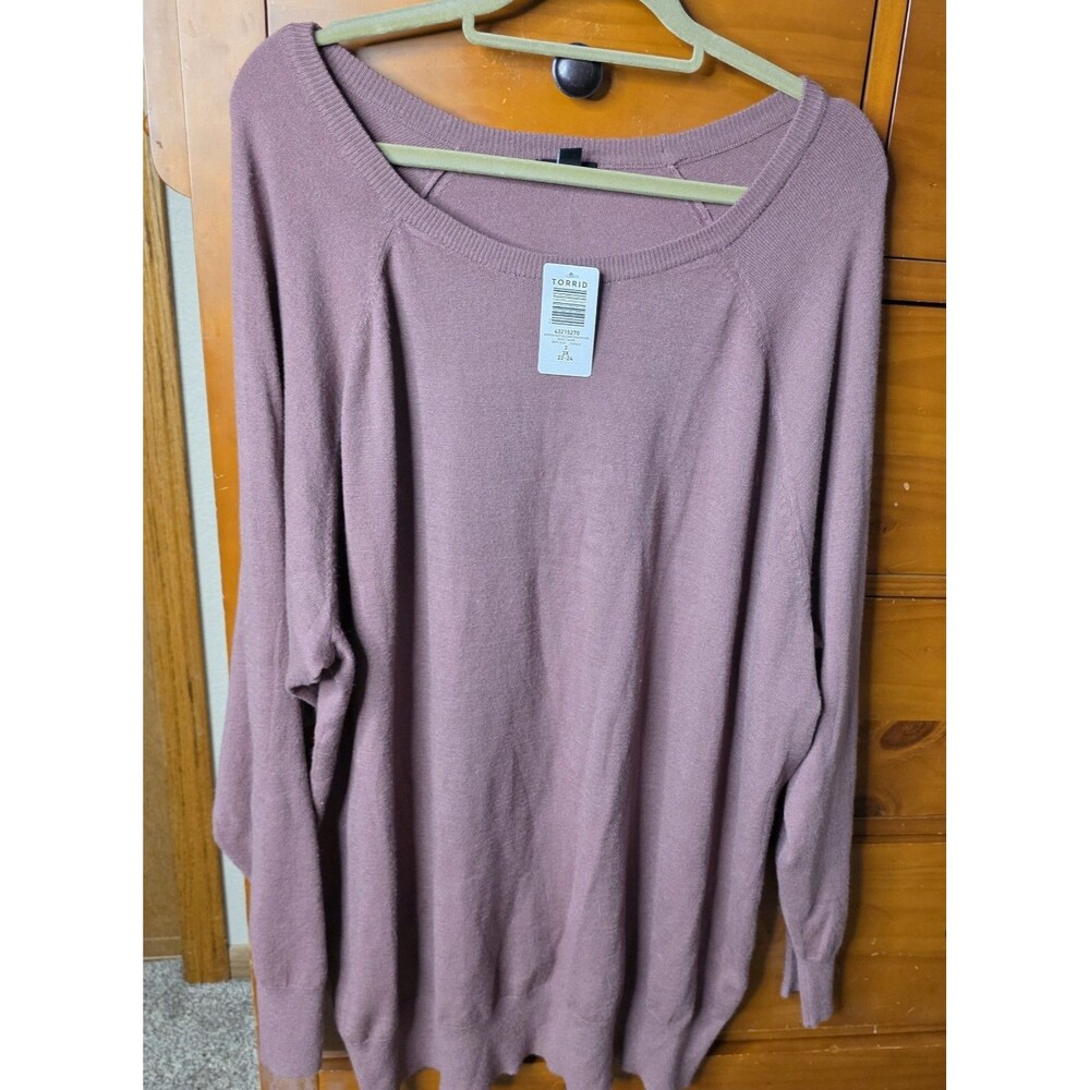 NWT Torrid Sweater Size 3X  Mauve  Pink Cozy Soft Layering Neutral